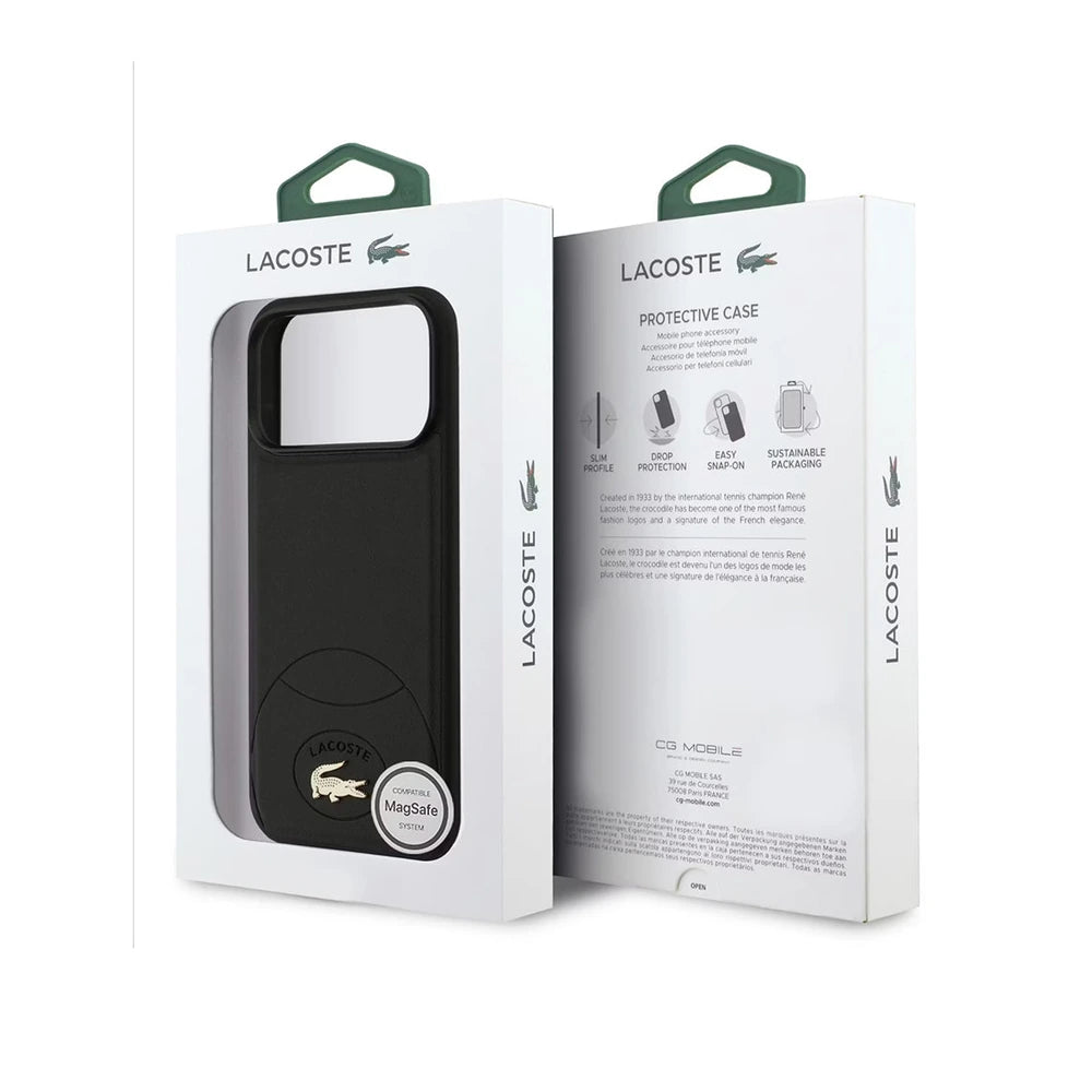 Lacoste MagSafe PU Leather Bliss Case – iPhone 17 Pro Max / 18 Pro Max
