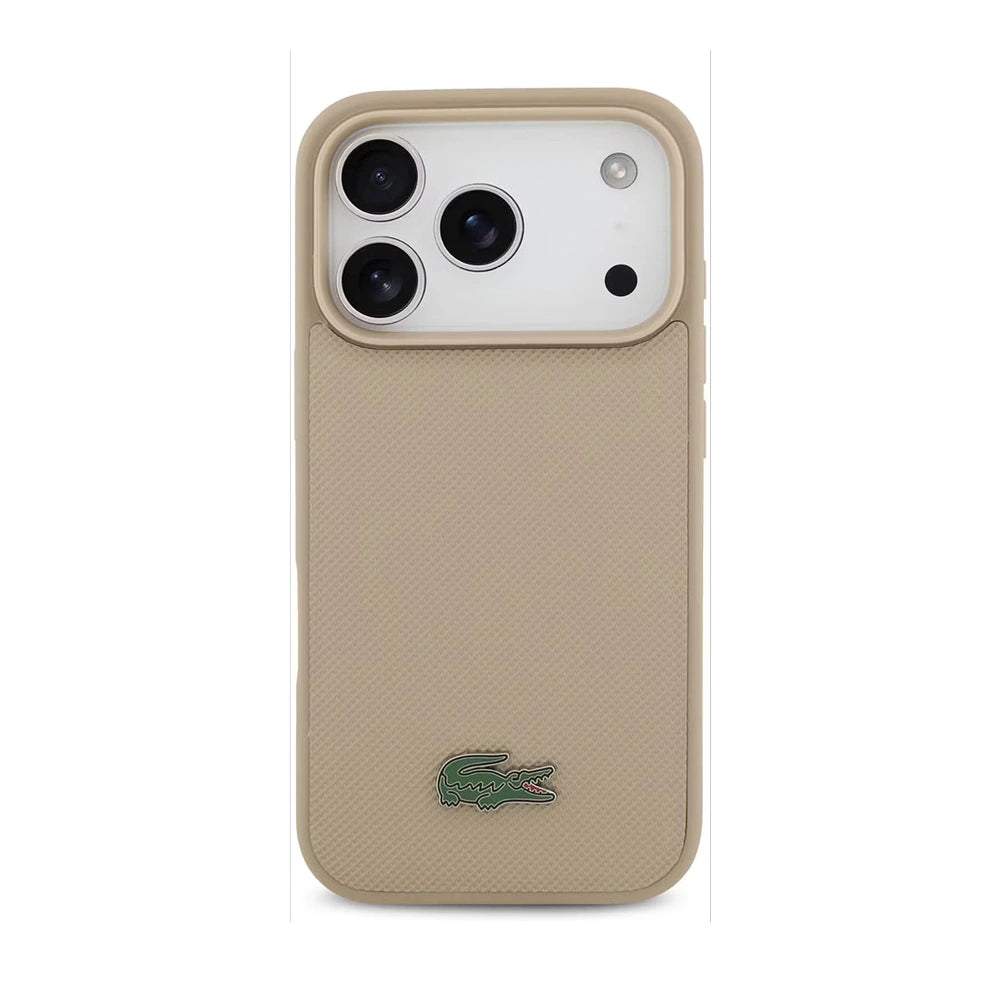 Lacoste MagSafe PU Leather Hard Case – Taupe