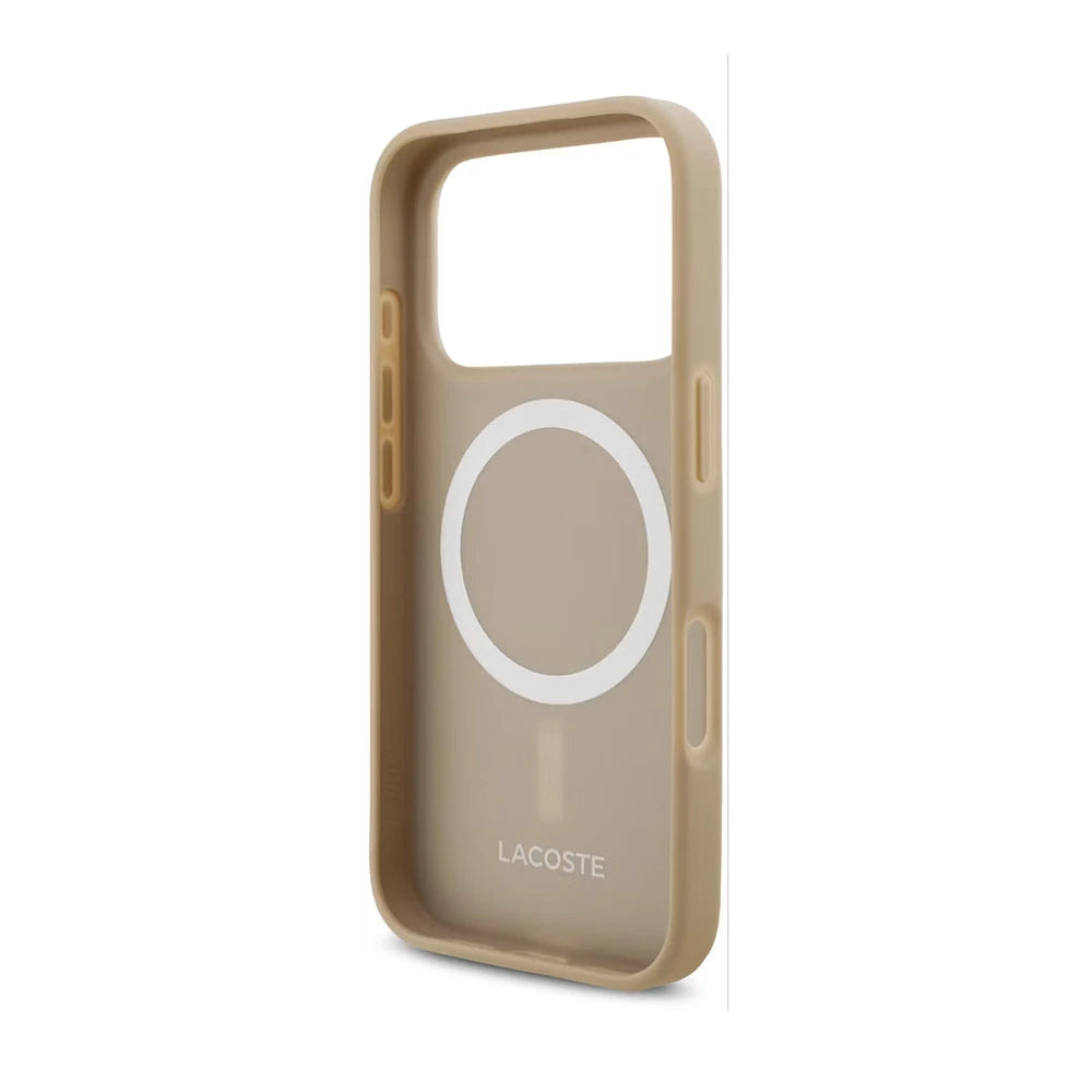 Lacoste MagSafe PU Leather Hard Case – Taupe
