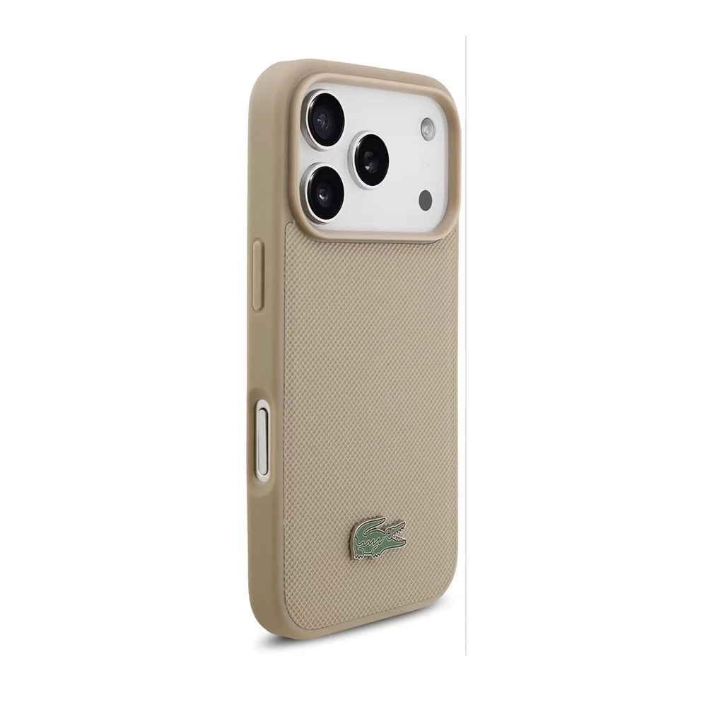 Lacoste MagSafe PU Leather Hard Case – Taupe