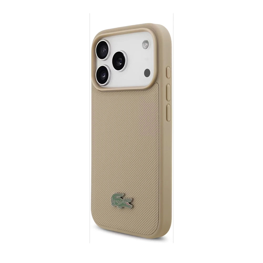 Lacoste MagSafe PU Leather Hard Case – Taupe