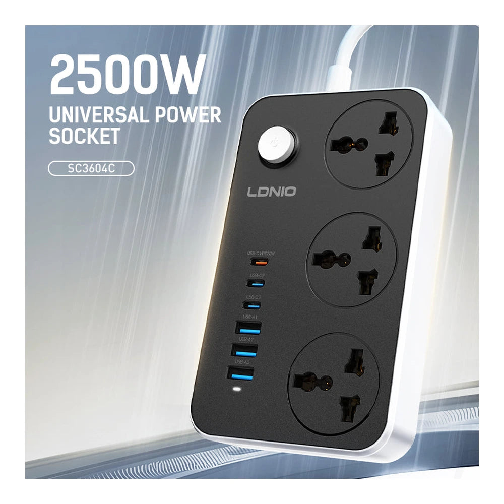 LDNIO SC3604C 2500W Power Strip