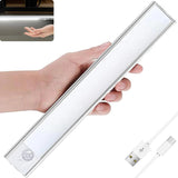 Motion Sensor Lights Indoor 20CM Wireless Lighting Rechargeable Led Strip Lights with Magnetic Stickers - Saleshubstore