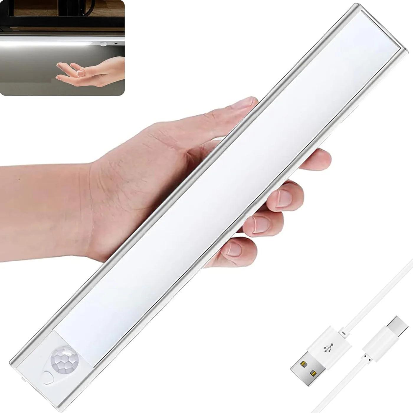 Motion Sensor Lights Indoor 20CM Wireless Lighting Rechargeable Led Strip Lights with Magnetic Stickers - Saleshubstore