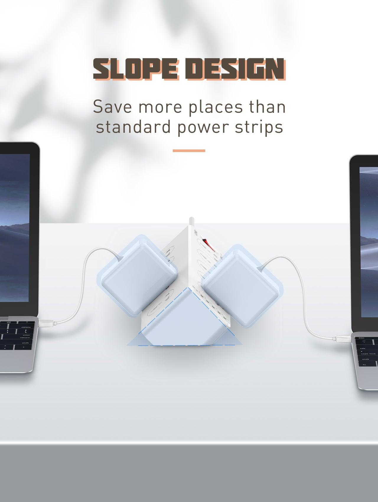 LDNIO SC10610 10-Socket Power Strip with 4 USB Ports & 30W PD Fast Charging – 2500W Surge Protected - Saleshubstore