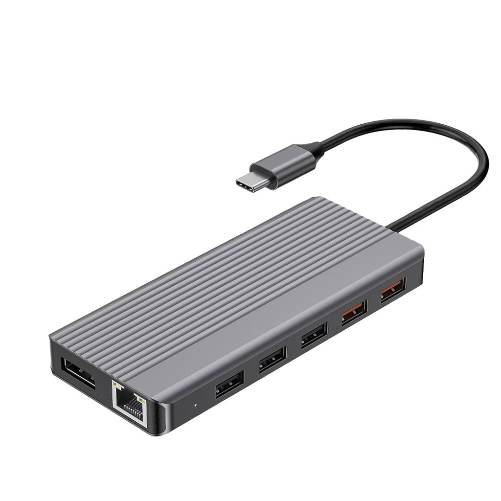 Powerology 12-in-1 USB-C hub ports and design