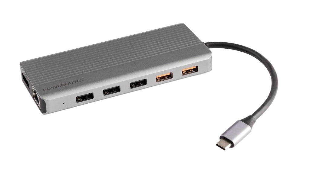 Powerology 12-in-1 USB-C hub display outputs
