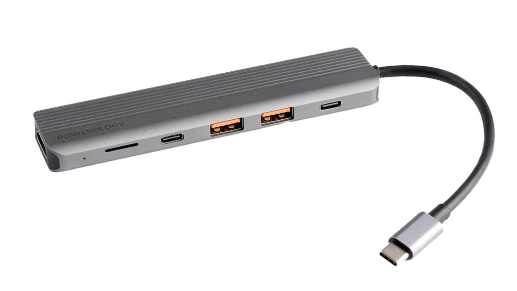 Powerology 6-in-1 Slim 4K USB-C Hub - official view 4