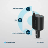 Powerology 70W Retractable USB-C Car Charger - official view 3