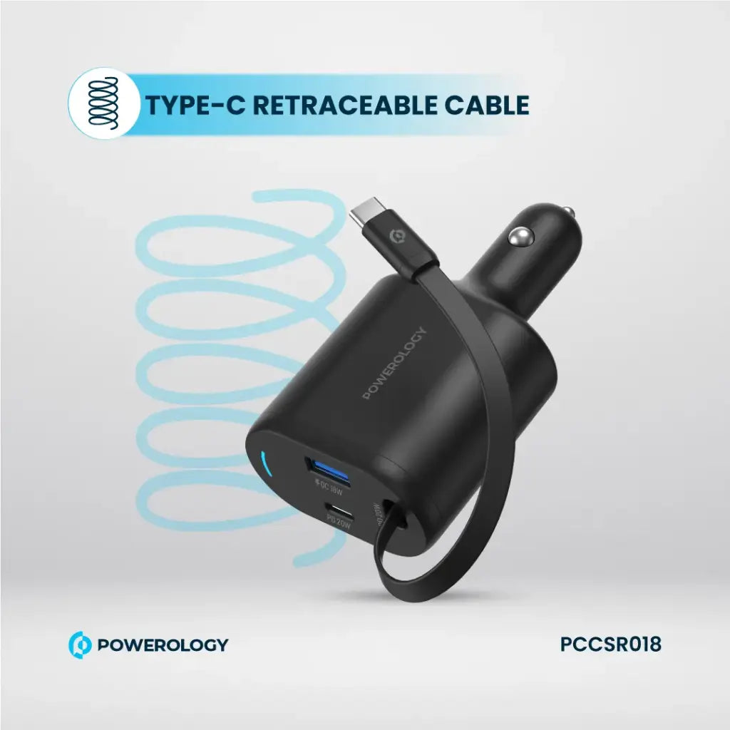 Powerology 70W Retractable USB-C Car Charger official product image 8