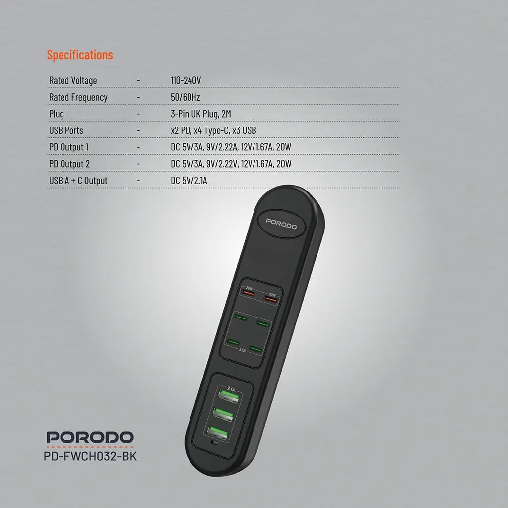Porodo 50W Multi-Port USB Charging Hub additional view