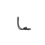 Porodo 2-in-1 Lightning to Lightning + 3.5 Jack Headphone and Charging Converter Adapter - Black