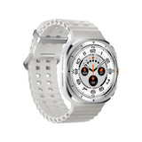 Porodo Voyager Smart Watch Silver White strap