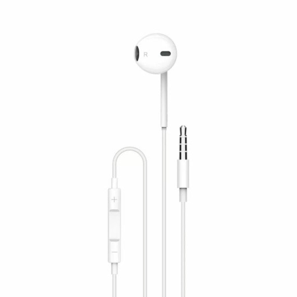 Porodo Mono Earphone 3.5mm Aux Connector - White