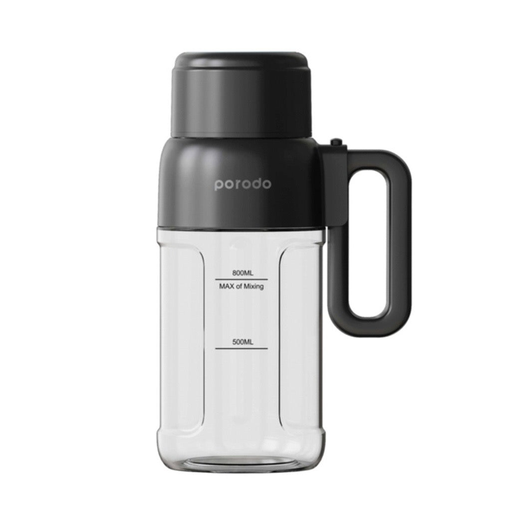 Porodo LifeStyle Portable Juicer Blender with Straw 800mL 120W - Black
