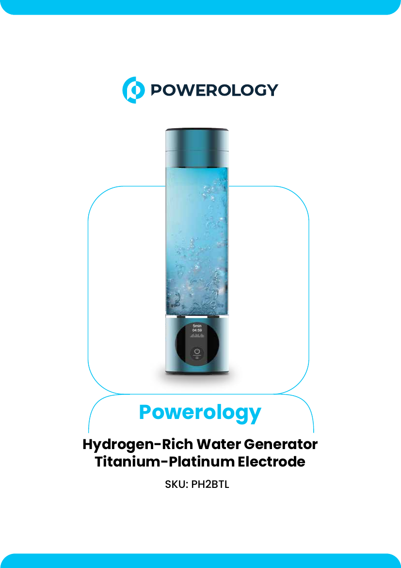 Powerology 260ml Hydrogen Water Bottle with OLED official Powerology guide image 1
