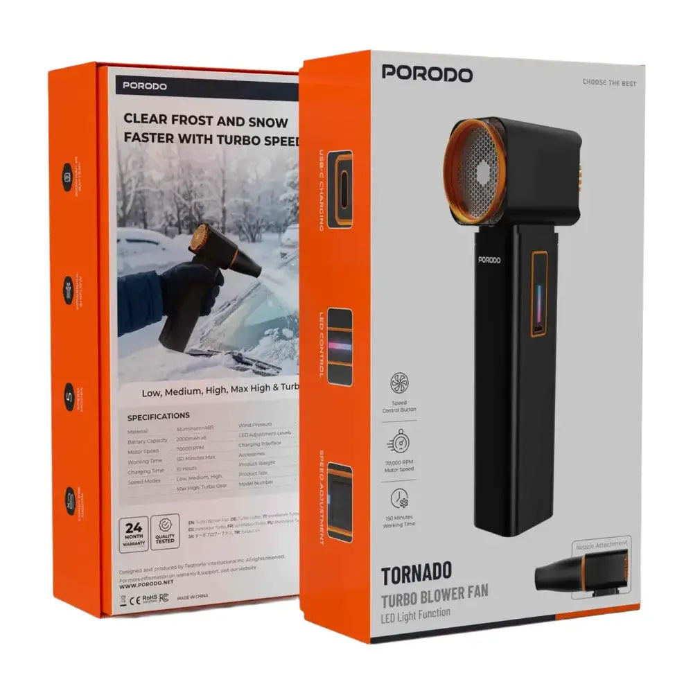 Porodo Tornado Turbo Blower Fan with LED Light