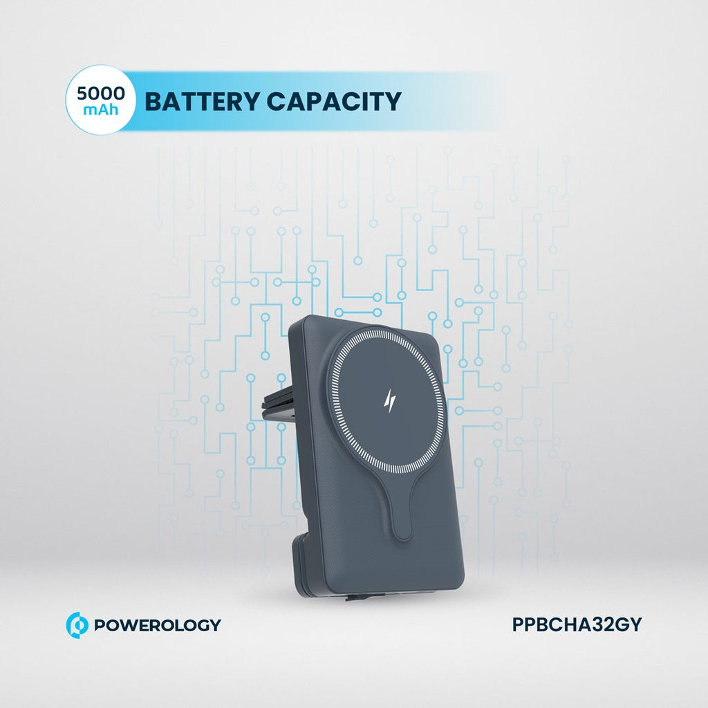 Powerology 5000mAh Magnetic Power Bank Car Mount official product image 9