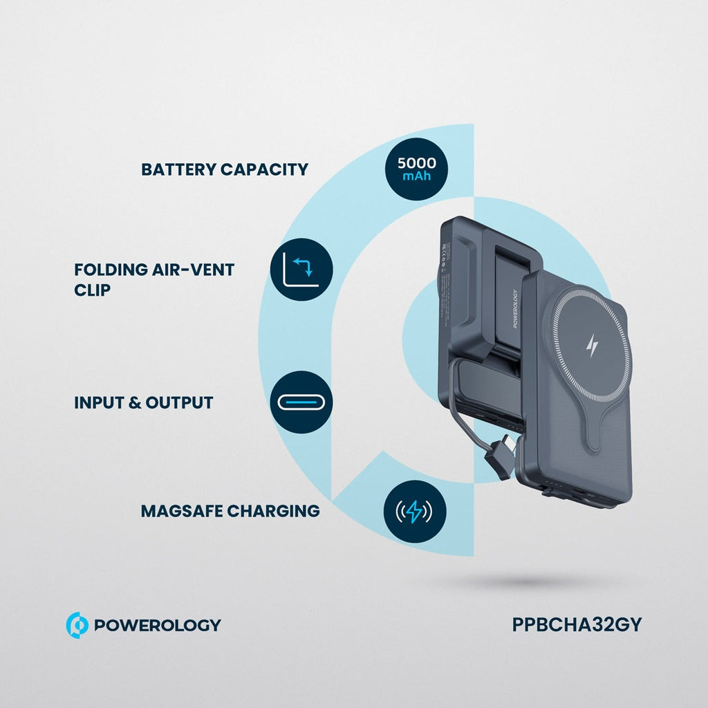 Powerology 5000mAh Magnetic Power Bank Car Mount official product image 12