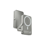 Powerology 10000mAh magnetic power bank in Grey front view