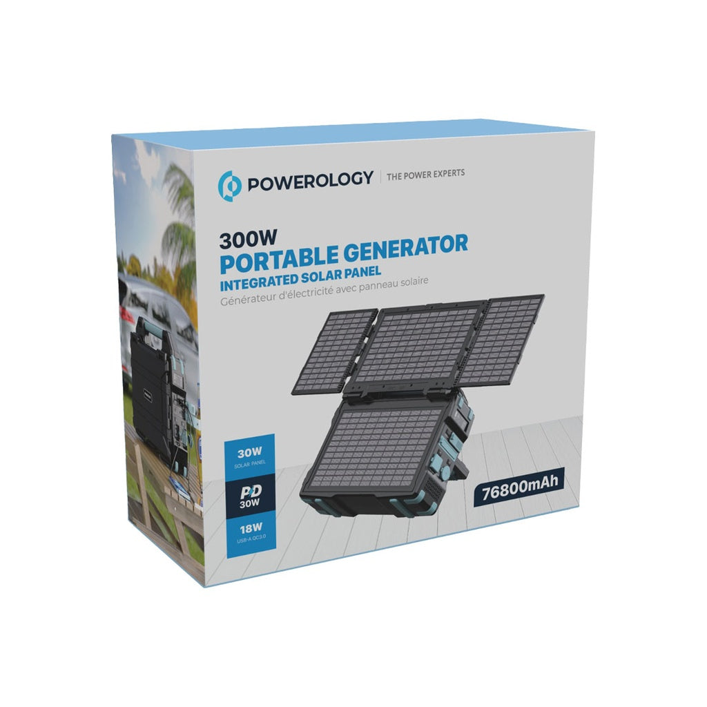 Powerology 284Wh 300W Portable Solar Power Generator - official view 3