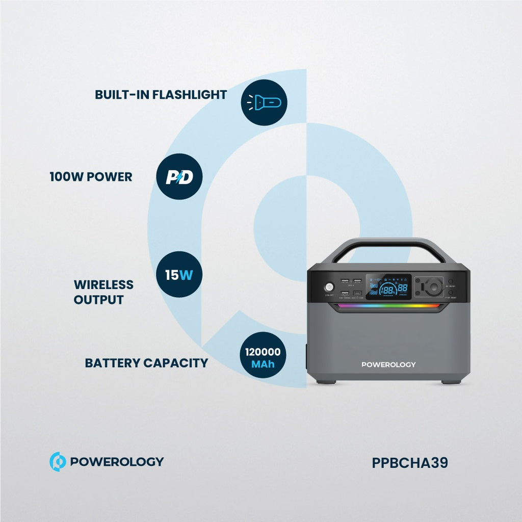 Powerology 384Wh 600W Portable Power Generator official product image 10