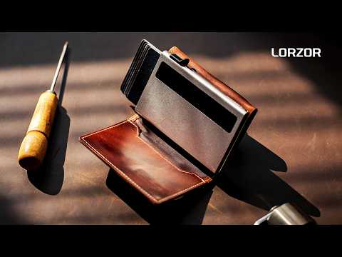 LORZOR Pop-Up RFID Leather Wallet for Men