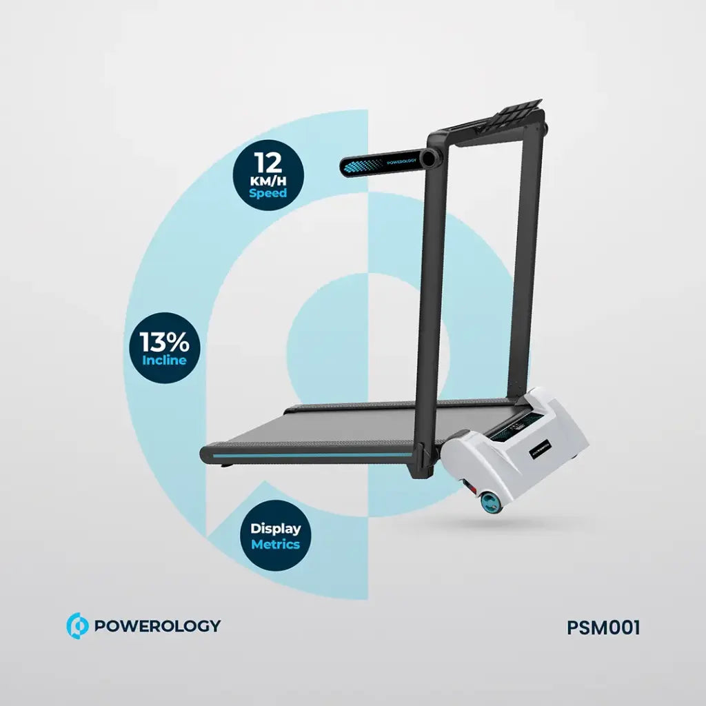 Powerology Folding Treadmill with 5-Level Incline - official view 2
