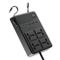 Powerology 2500W 4-Outlet Power Strip with Retractable Cables - official view 1