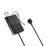 Powerology 2500W 4-Outlet Power Strip with Retractable Cables - official view 2