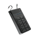 Powerology 2500W 6-Outlet Power Strip with Retractable Cables - official view 1