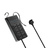 Powerology 2500W 6-Outlet Power Strip with Retractable Cables - official view 2