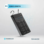 Powerology 2500W 6-Outlet Power Strip with Retractable Cables - official view 4