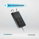 Powerology 2500W 6-Outlet Power Strip with Retractable Cables official product image 6
