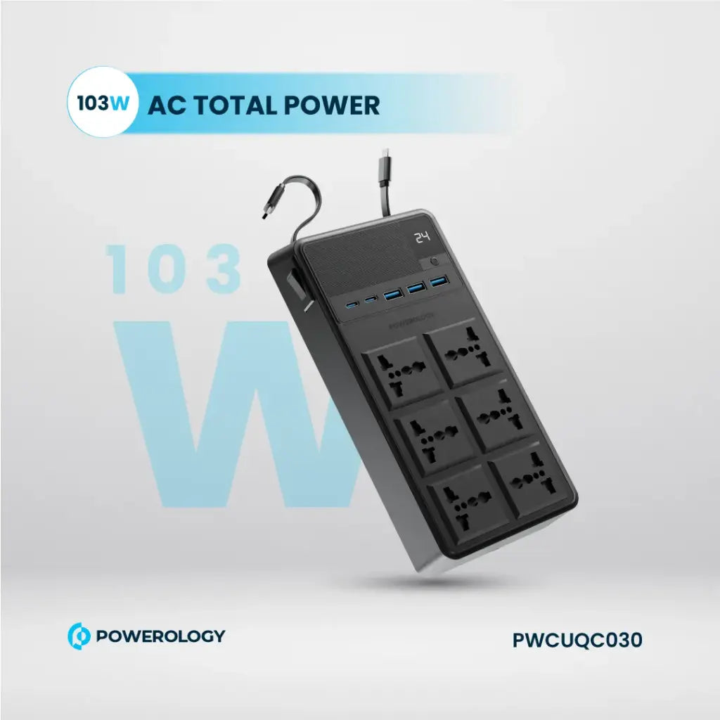 Powerology 2500W 6-Outlet Power Strip with Retractable Cables official product image 12