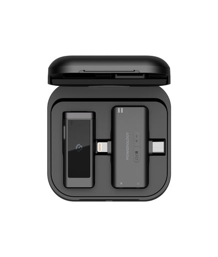 Powerology MFi Dual-Connector Wireless Lavalier Microphone - official view 1