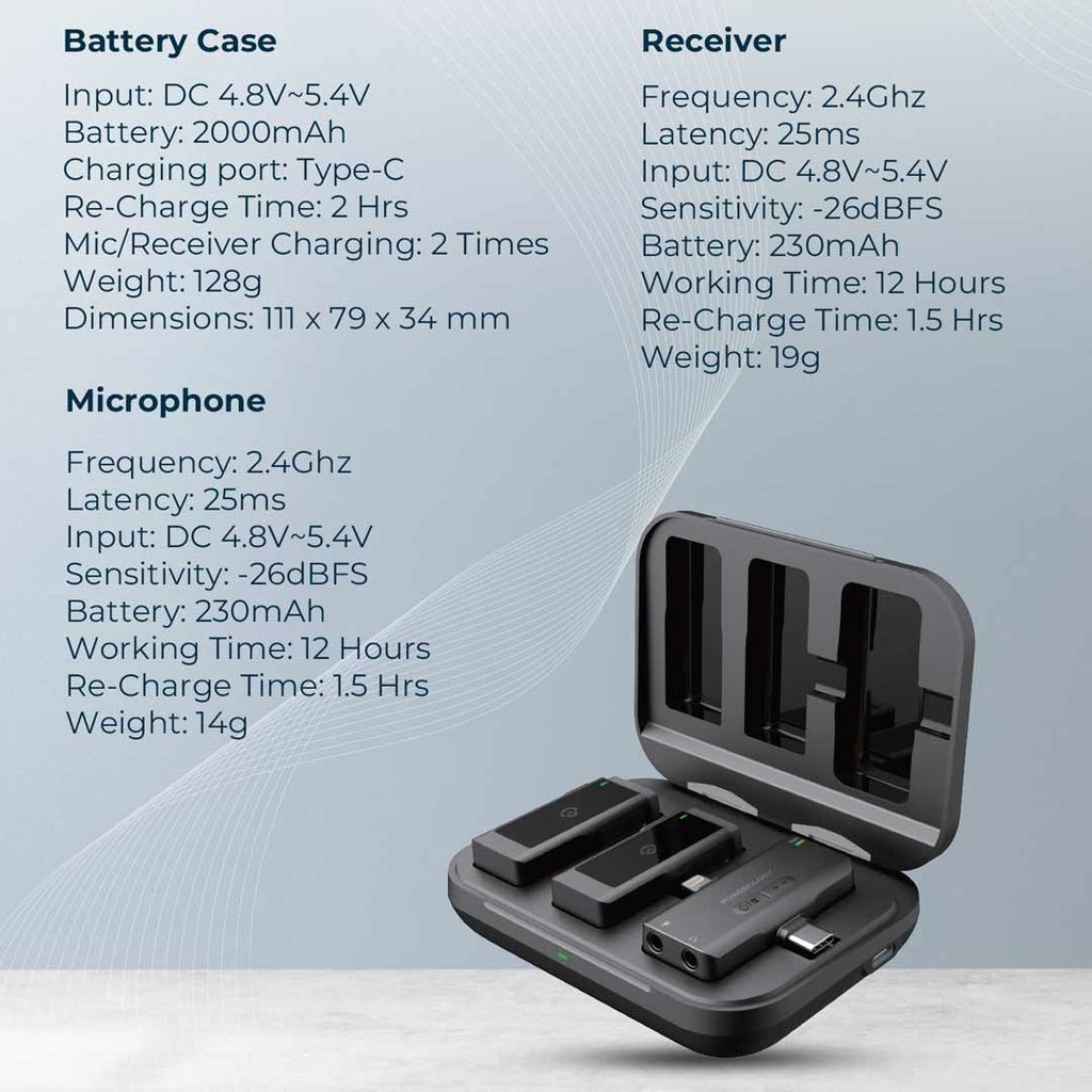 Powerology MFi Dual-Connector Wireless Lavalier Microphone official product image 6
