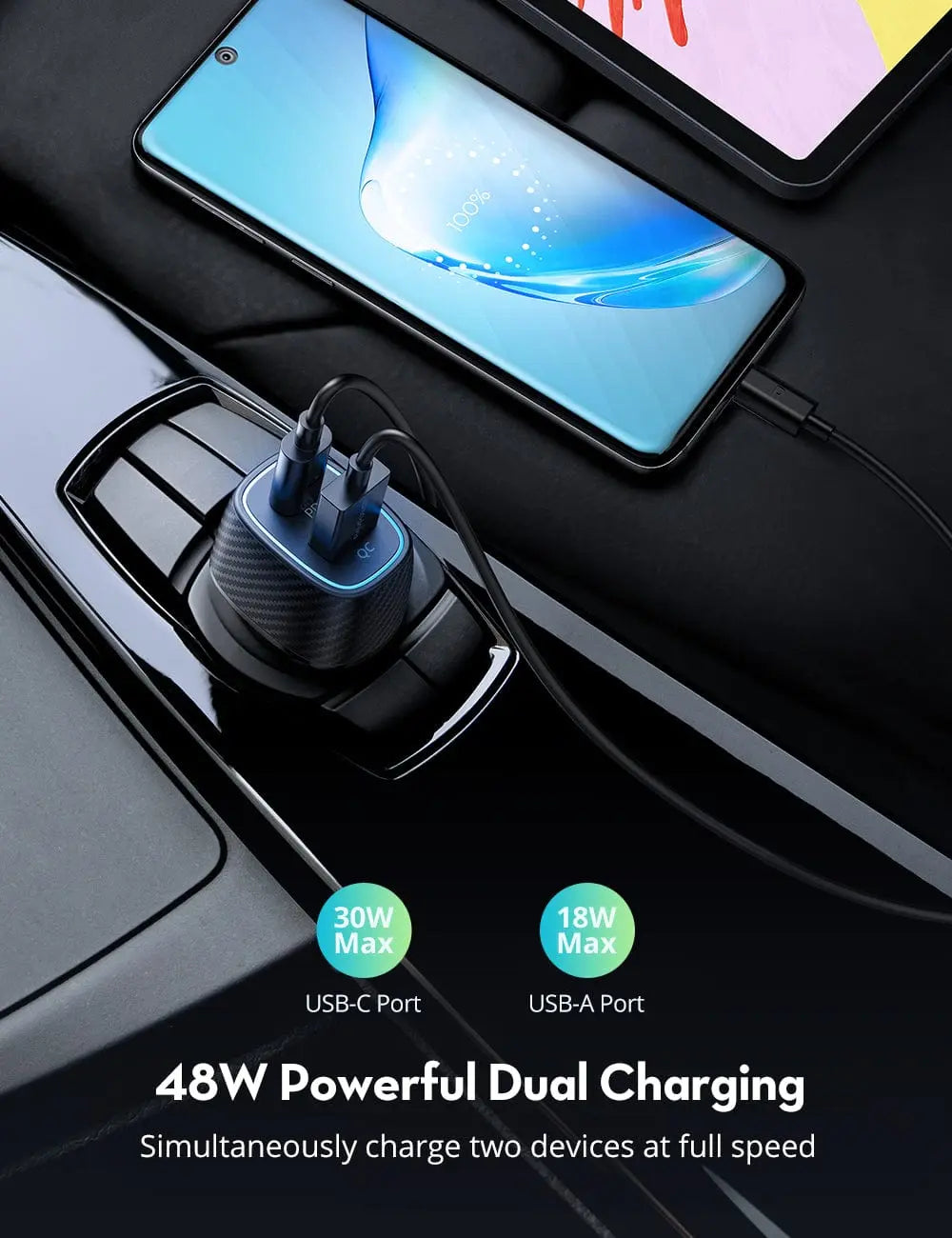 RAVPower RP-VC009 48W Dual-Port Car Charger