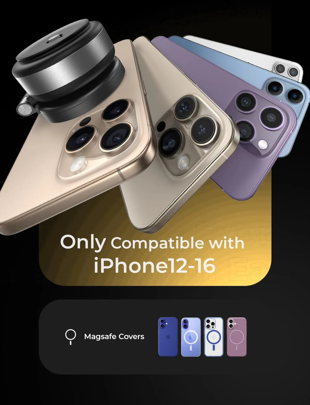 LISEN Suction Adjustable Magnetic Phone Mount