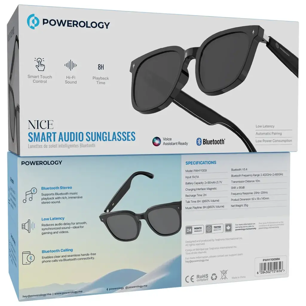 Powerology Nice Smart Audio Sunglasses