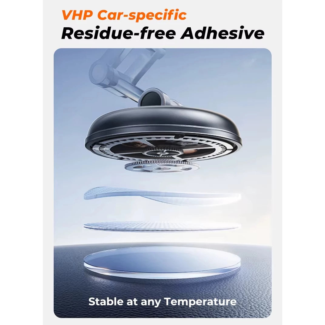 LISEN Magnetic 360° Rotatable Foldable Metal Car Phone Holder