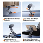 LISEN Magnetic 360° Rotatable Foldable Metal Car Phone Holder