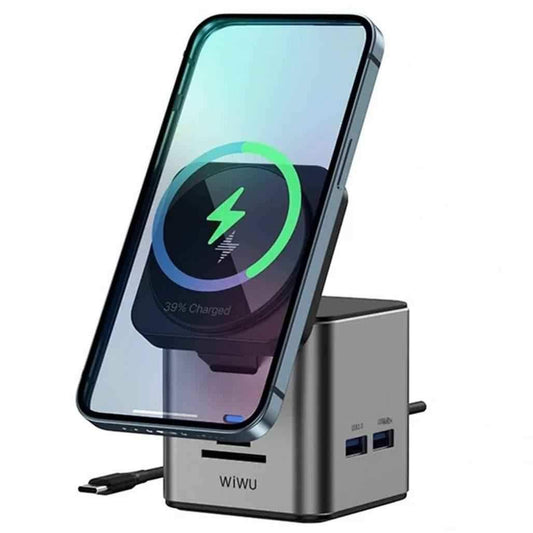WIWU Wi-W025 Cube Hub 9-in-1 Multi-Port Docking Station Hub - Saleshubstore