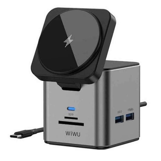 WIWU Wi-W025 Cube Hub 9-in-1 Multi-Port Docking Station Hub - Saleshubstore