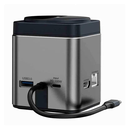 WIWU Wi-W025 Cube Hub 9-in-1 Multi-Port Docking Station Hub - Saleshubstore
