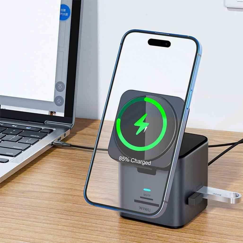 WIWU Wi-W025 Cube Hub 9-in-1 Multi-Port Docking Station Hub - Saleshubstore