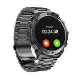 WiWU SW03 AMOLED Smartwatch Black Metal With FREE Black Silicone Band - Saleshubstore
