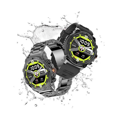 WiWU SW03 AMOLED Smartwatch Black Metal With FREE Black Silicone Band - Saleshubstore