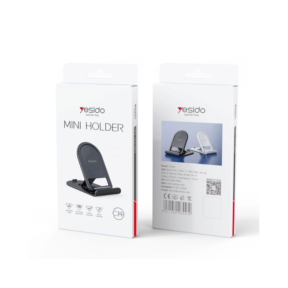 Yesido C141 Foldable Desktop Phone Holder - Black