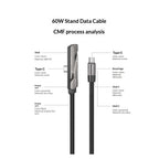 Yesido CA207 60W USB-C Cable with Stand